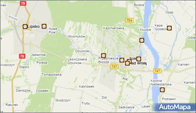 mapa Przedmieście Bliższe, Przedmieście Bliższe na mapie Targeo