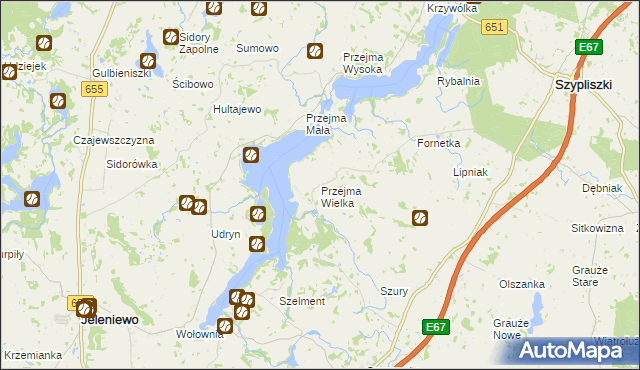 mapa Przejma Wielka, Przejma Wielka na mapie Targeo