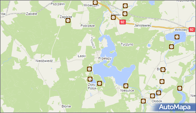 mapa Przełazy, Przełazy na mapie Targeo