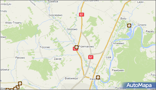 mapa Przemiarowo, Przemiarowo na mapie Targeo