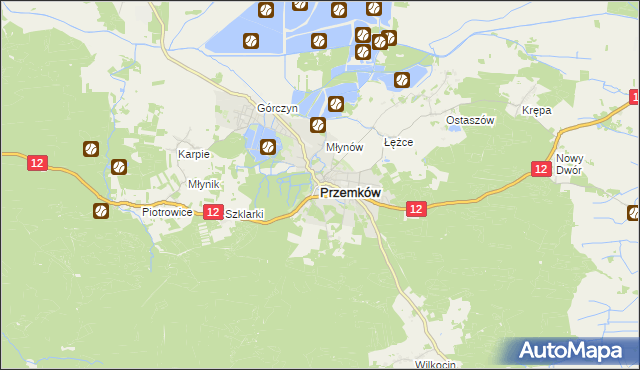 mapa Przemków, Przemków na mapie Targeo