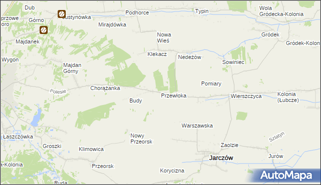 mapa Przewłoka gmina Jarczów, Przewłoka gmina Jarczów na mapie Targeo