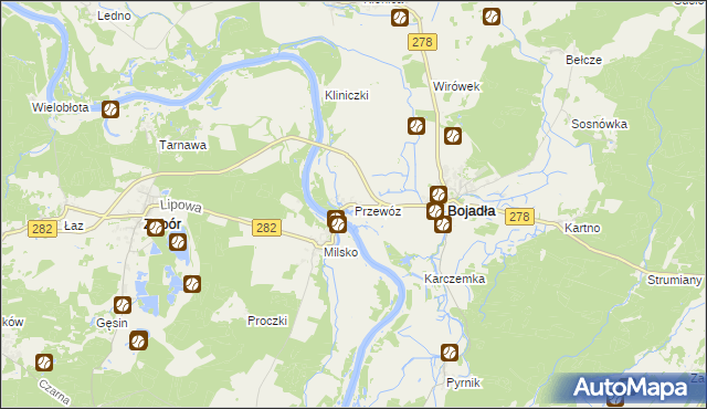 mapa Przewóz gmina Bojadła, Przewóz gmina Bojadła na mapie Targeo