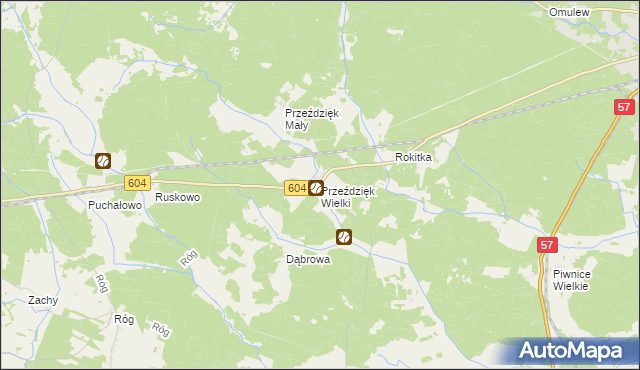 mapa Przeździęk Wielki, Przeździęk Wielki na mapie Targeo