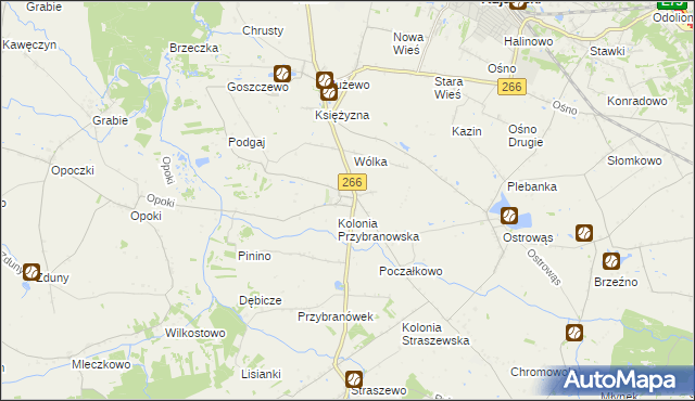 mapa Przybranowo, Przybranowo na mapie Targeo