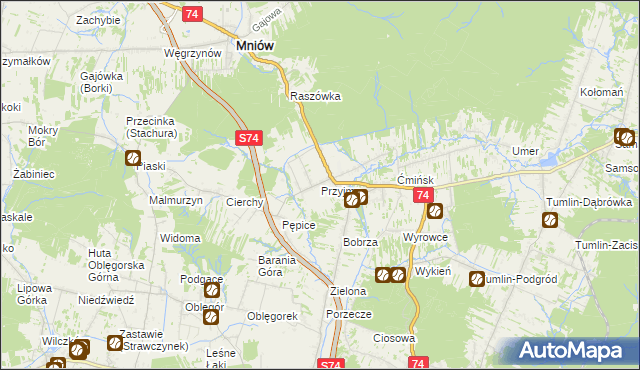 mapa Przyjmo, Przyjmo na mapie Targeo
