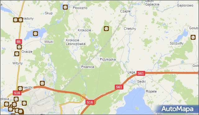 mapa Przykopka, Przykopka na mapie Targeo