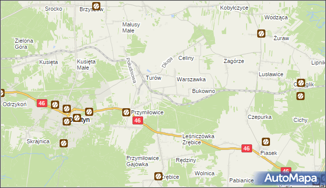 mapa Przymiłowice-Podgrabie, Przymiłowice-Podgrabie na mapie Targeo
