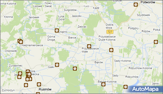 mapa Przystałowice Małe, Przystałowice Małe na mapie Targeo