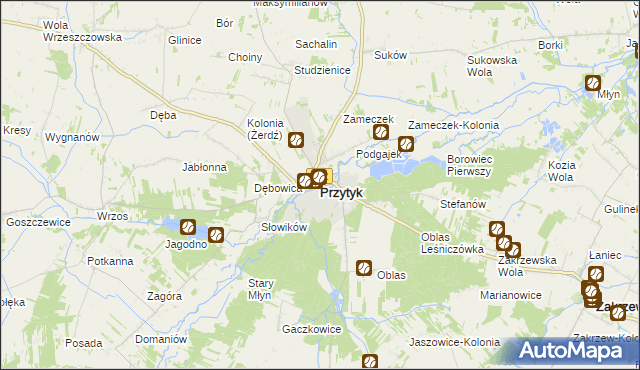 mapa Przytyk, Przytyk na mapie Targeo