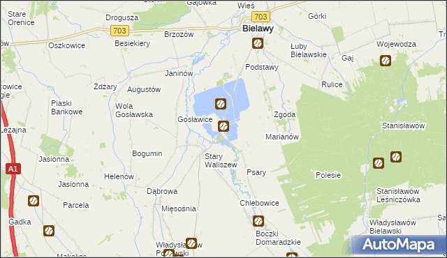 mapa Psary Osada, Psary Osada na mapie Targeo