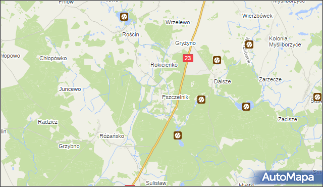 mapa Pszczelnik, Pszczelnik na mapie Targeo