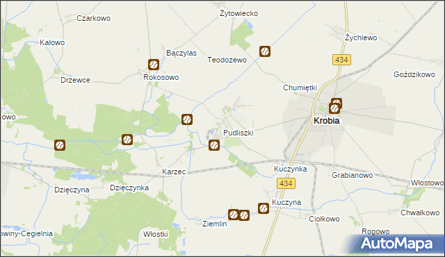 mapa Pudliszki, Pudliszki na mapie Targeo