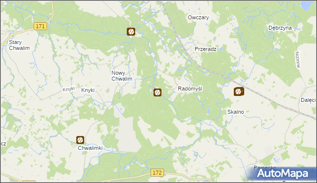 mapa Pustkowie gmina Grzmiąca, Pustkowie gmina Grzmiąca na mapie Targeo