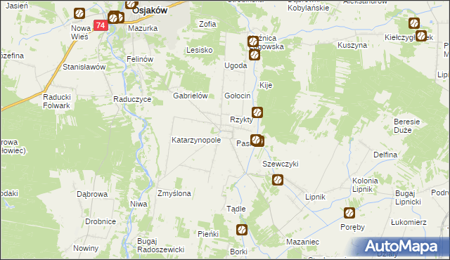 mapa Radoszewice gmina Siemkowice, Radoszewice gmina Siemkowice na mapie Targeo