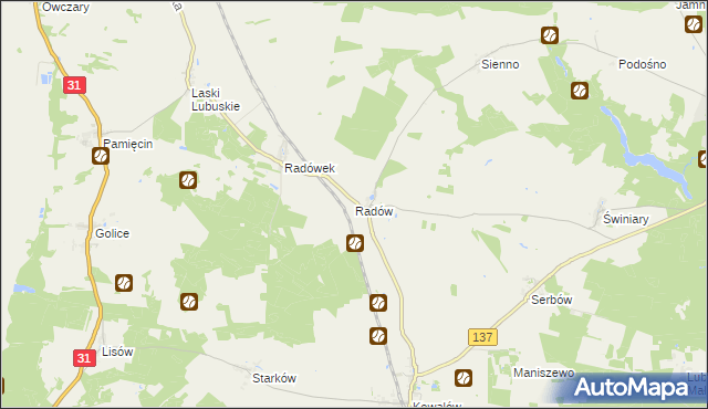 mapa Radów, Radów na mapie Targeo