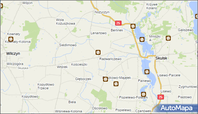 mapa Radwańczewo, Radwańczewo na mapie Targeo