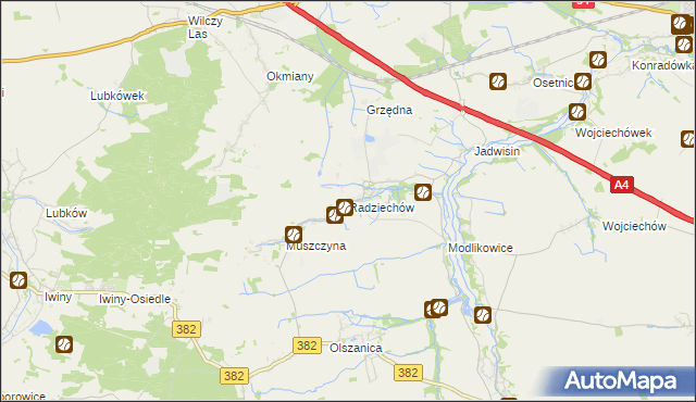 mapa Radziechów, Radziechów na mapie Targeo