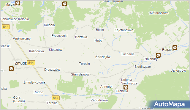 mapa Radziejów gmina Dubienka, Radziejów gmina Dubienka na mapie Targeo