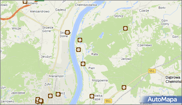 mapa Rafa, Rafa na mapie Targeo