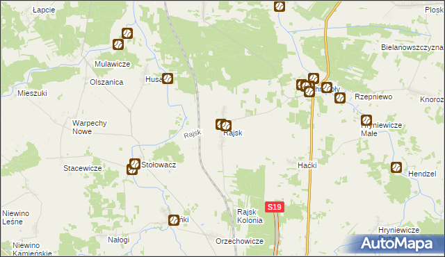 mapa Rajsk, Rajsk na mapie Targeo