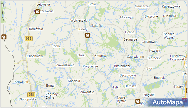 mapa Ratułów, Ratułów na mapie Targeo