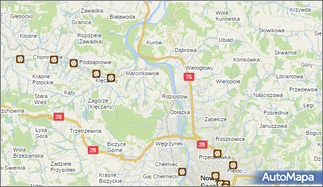 mapa Rdziostów, Rdziostów na mapie Targeo