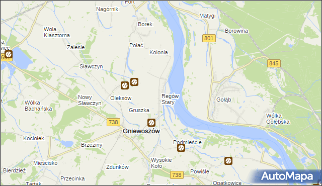 mapa Regów Stary, Regów Stary na mapie Targeo