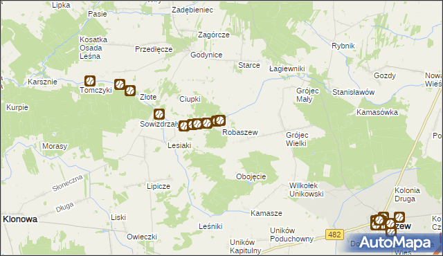 mapa Robaszew, Robaszew na mapie Targeo