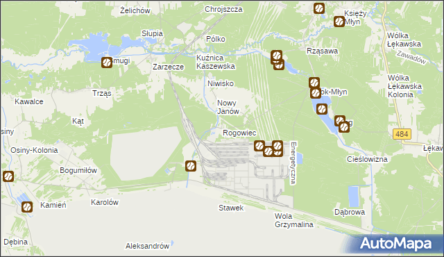 mapa Rogowiec, Rogowiec na mapie Targeo