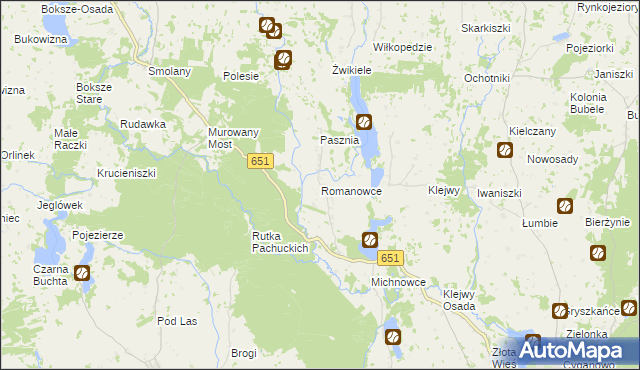 mapa Romanowce, Romanowce na mapie Targeo