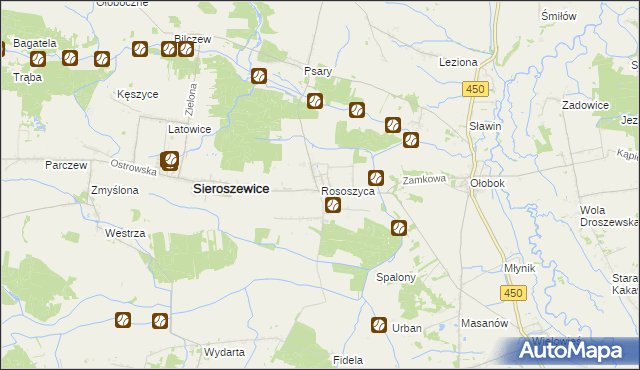 mapa Rososzyca, Rososzyca na mapie Targeo