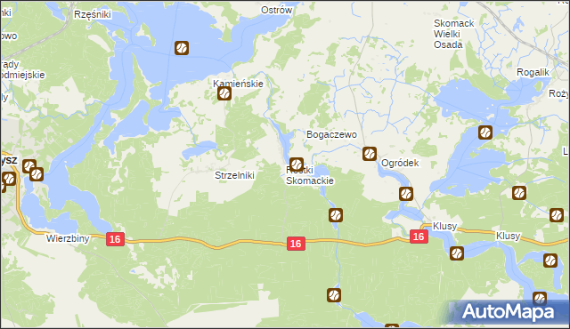 mapa Rostki Skomackie, Rostki Skomackie na mapie Targeo