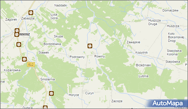 mapa Rowiny, Rowiny na mapie Targeo