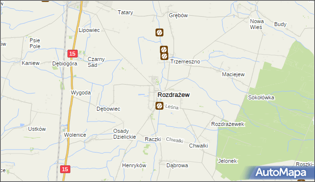 mapa Rozdrażew, Rozdrażew na mapie Targeo