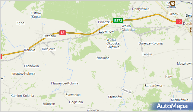 mapa Rozkosz, Rozkosz na mapie Targeo