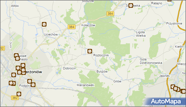 mapa Roztocznik, Roztocznik na mapie Targeo