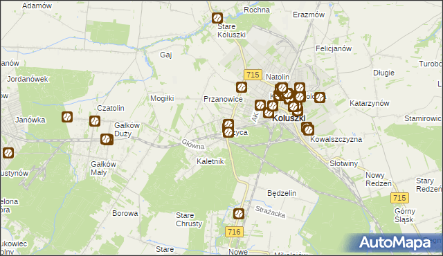 mapa Różyca, Różyca na mapie Targeo