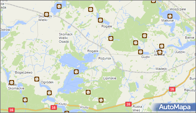 mapa Rożyńsk, Rożyńsk na mapie Targeo