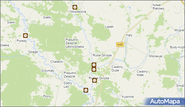 mapa Ruda-Skroda, Ruda-Skroda na mapie Targeo