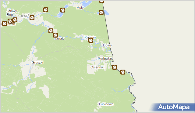 mapa Rudawka gmina Płaska, Rudawka gmina Płaska na mapie Targeo