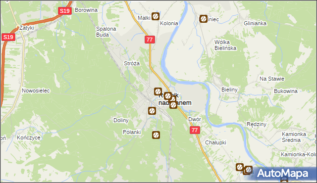 mapa Rudnik nad Sanem, Rudnik nad Sanem na mapie Targeo