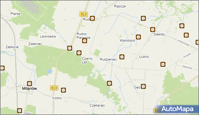 mapa Rudzieniec, Rudzieniec na mapie Targeo