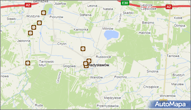 mapa Russocice, Russocice na mapie Targeo