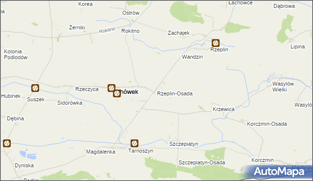 mapa Rzeplin-Osada, Rzeplin-Osada na mapie Targeo