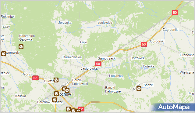 mapa Samotrzask, Samotrzask na mapie Targeo