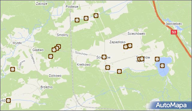 mapa Ściechów, Ściechów na mapie Targeo