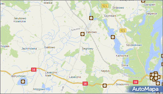 mapa Segnowy, Segnowy na mapie Targeo