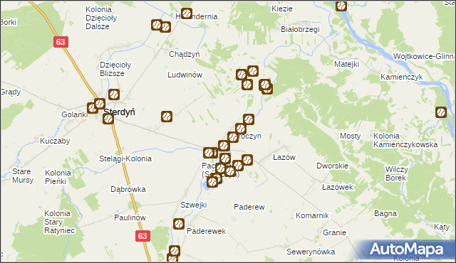 mapa Seroczyn gmina Sterdyń, Seroczyn gmina Sterdyń na mapie Targeo