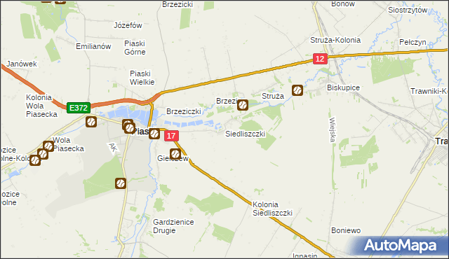 mapa Siedliszczki gmina Piaski, Siedliszczki gmina Piaski na mapie Targeo